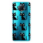For Xiaomi Redmi K30 Pro Shockproof Painted Transparent TPU Protective Case(Black Cats)