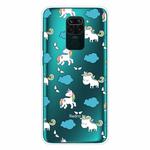 For Xiaomi Redmi Note 9 Shockproof Painted Transparent TPU Protective Case(Clound Horse)
