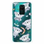 For Xiaomi Redmi Note 9 Shockproof Painted Transparent TPU Protective Case(Koala)