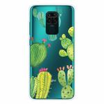 For Xiaomi Redmi Note 9 Shockproof Painted Transparent TPU Protective Case(Cactus)