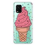 For Xiaomi Mi 10 Lite 5G Shockproof Painted Transparent TPU Protective Case(Ice Cream)