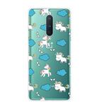 For OnePlus 8 Shockproof Painted Transparent TPU Protective Case(Clound Horse)