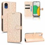 For Samsung Galaxy A03 Core Honeycomb Dot Texture Leather Phone Case(Gold)