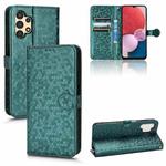 For Samsung Galaxy A13 4G Honeycomb Dot Texture Leather Phone Case(Green)
