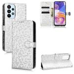 For Samsung Galaxy A23 4G Honeycomb Dot Texture Leather Phone Case(Silver)