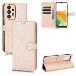 For Samsung Galaxy A33 5G Honeycomb Dot Texture Leather Phone Case(Gold)
