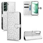 For Samsung Galaxy S22+ 5G Honeycomb Dot Texture Leather Phone Case(Silver)