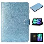 For iPad 10th Gen 10.9 2022 Glossy Glitter Powder Horizontal Flip Leather Tablet Case(Blue)