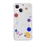 For iPhone 14 Color Painted Mirror Phone Case(Colorful Starry Sky)