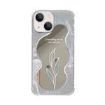 For iPhone 14 Plus Color Painted Mirror Phone Case(Leaf)
