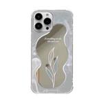 For iPhone 13 Pro Max Color Painted Mirror Phone Case(Leaf)