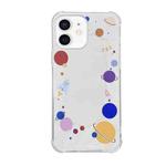 For iPhone 12 mini Color Painted Mirror Phone Case(Colorful Starry Sky)