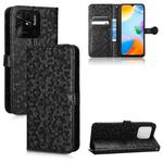 For Xiaomi Redmi 10C Honeycomb Dot Texture Leather Phone Case(Black)