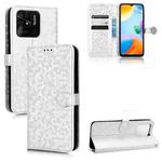 For Xiaomi Redmi 10C Honeycomb Dot Texture Leather Phone Case(Silver)