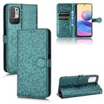 For Xiaomi Redmi Note 10 5G Honeycomb Dot Texture Leather Phone Case(Green)