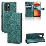For Xiaomi Redmi Note 10 Pro 5G Honeycomb Dot Texture Leather Phone Case(Green)