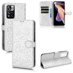 For Xiaomi Redmi Note 11 Pro 5G Honeycomb Dot Texture Leather Phone Case(Silver)