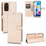 For Xiaomi Redmi Note 11 4G Global / 11S Honeycomb Dot Texture Leather Phone Case(Gold)