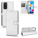 For Xiaomi Redmi Note 11 4G Global / 11S Honeycomb Dot Texture Leather Phone Case(Silver)