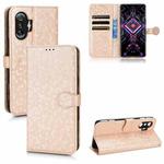 For Xiaomi Redmi K40 Gaming / Poco F3 GT Honeycomb Dot Texture Leather Phone Case(Gold)