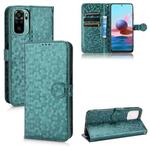 For Xiaomi Redmi Note 10 4G / 10S Honeycomb Dot Texture Leather Phone Case(Green)