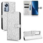 For Xiaomi 12 / 12S Honeycomb Dot Texture Leather Phone Case(Silver)