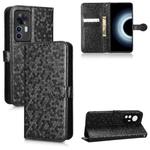 For Xiaomi 12T Pro Honeycomb Dot Texture Leather Phone Case(Black)