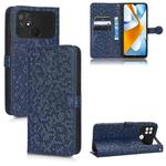 For Xiaomi Poco C40 Honeycomb Dot Texture Leather Phone Case(Blue)