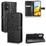 For Xiaomi Poco M5 Honeycomb Dot Texture Leather Phone Case(Black)