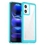 For Xiaomi Redmi Note 12 China Colorful Series Acrylic + TPU Phone Case(Transparent Blue)