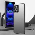 For Xiaomi Redmi Note 12 China All-Inclusive Lens Frosted Metal Phone Case(Silver Grey)