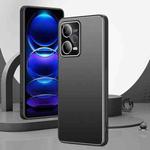For Xiaomi Redmi Note 12 Pro All-Inclusive Lens Frosted Metal Phone Case(Black)