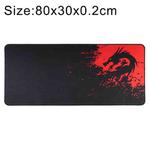 Anti-Slip Rubber Cloth Surface Game Mouse Mat Keyboard Pad, Size:80 x 30 x 0.2cm(Red Dragon)