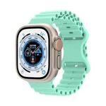 Ocean Style Silicone Watch Band For Apple Watch Ultra 49mm / Series 8&7 45mm / SE 2&6&SE&5&4 44mm / 3&2&1 42mm(Green)