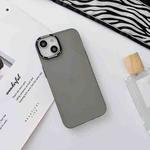For iPhone 13 Pro Max Glossy Metal Lens Frame PC Phone Case(Grey)