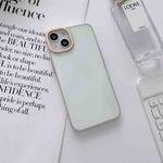 For iPhone 12 Pro Max Glossy Metal Lens Frame PC Phone Case(Transparent)
