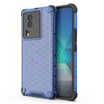 For vivo iQOO Neo7 Shockproof Honeycomb PC + TPU Phone Case(Blue)