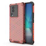 For vivo iQOO Neo7 Shockproof Honeycomb PC + TPU Phone Case(Red)