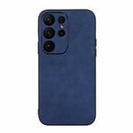 For Samsung Galaxy S23 Ultra 5G Morocco Texture PU Phone Case(Blue)