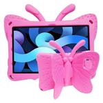 For Samsung Galaxy Tab A8 10.5 Butterfly Bracket Kids EVA Shockproof Tablet Case(Rose Red)