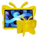 For Samsung Galaxy Tab A8 10.5 Butterfly Bracket Kids EVA Shockproof Tablet Case(Yellow)