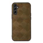 For Samsung Galaxy A14 5G Weave Plaid PU Phone Case(Green)