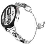 20mm Single Circle Bead Chain B Style Watch Band(Black Silver)
