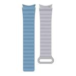 20mm For Samsung Galaxy Watch5 Silicone Magnetic Watch Band(Blue+Grey)
