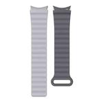 20mm For Samsung Galaxy Watch5 Silicone Magnetic Watch Band(Gray + Dark Gray)