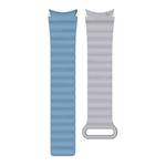 22mm For Samsung Galaxy Watch5 Silicone Magnetic Watch Band(Blue+Grey)