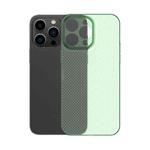 For iPhone 14 Pro Honeycomb Hollow Heat Dissipation Phone Case(Green)