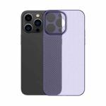 For iPhone 14 Pro Max Honeycomb Hollow Heat Dissipation Phone Case(Deep Purple)