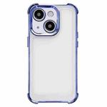 For iPhone 15 Plus Electroplating Four-corner Shockproof Space Phone Case(Blue)