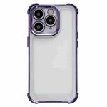 For iPhone 13 Pro Electroplating Four-corner Shockproof Space Phone Case(Purple)